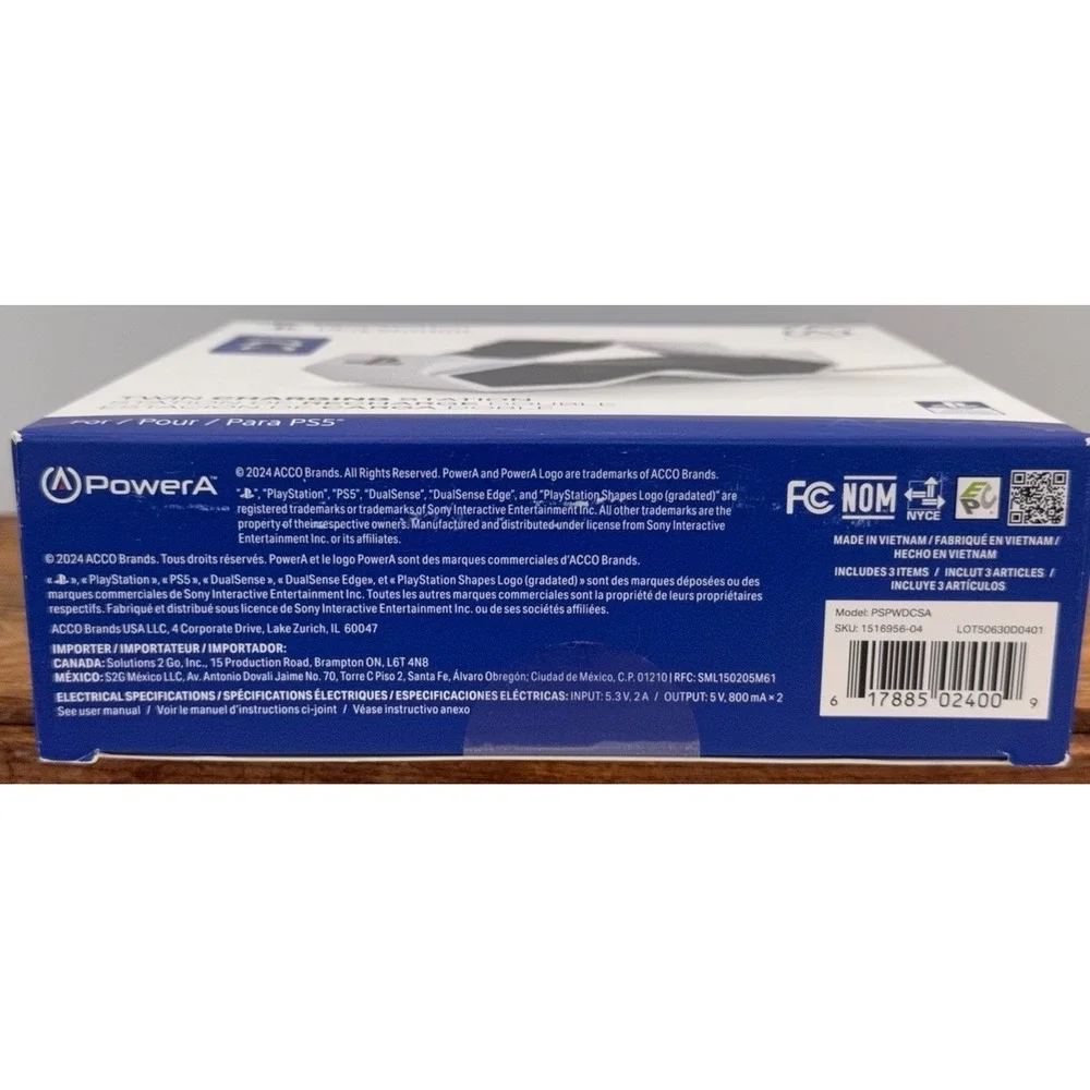 PowerA Twin Charging Station for PS5 DualSense Edge White PSPWDCSA New‎